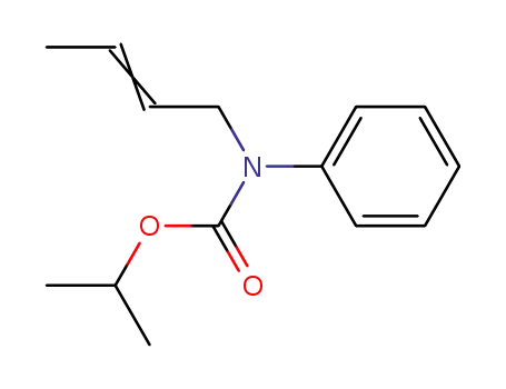 Molecular Structure of 6301-17-3 (propan-2-yl N-[(E)-but-2-enyl]-N-phenyl-carbamate)
