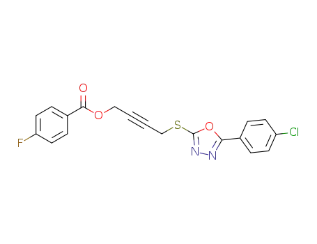 4-(5-(4-chlorophenyl)-1,3,4-oxadiazol-2-ylthio)but-2-ynyl 4-fluorobenzoate