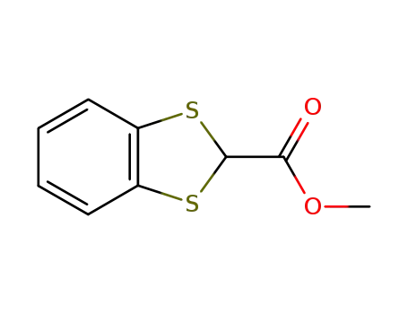 Molecular Structure of 144558-76-9 (1,3-Benzodithiole-2-carboxylic acid, methyl ester)