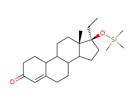 Molecular Structure of 6689-89-0 ((17S)-17-(Trimethylsiloxy)-19-norpregn-4-en-3-one)