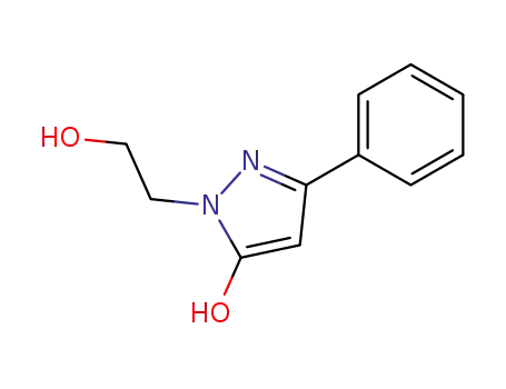 Molecular Structure of 67000-28-6 (2-(2-HYDROXY-ETHYL)-5-PHENYL-2H-PYRAZOL-3-OL)