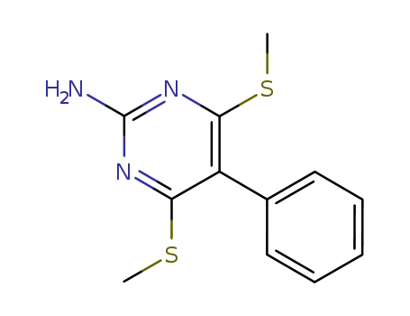 2-Pyrimidinamine,4,6-bis(methylthio)-5-phenyl- cas  6299-77-0