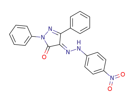 Molecular Structure of 6694-69-5 (1,3-diphenyl-1H-pyrazole-4,5-dione 4-({4-nitrophenyl}hydrazone))