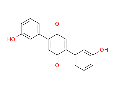 Molecular Structure of 669-23-8 (2,5-Bis(3-hydroxyphenyl)-1,4-benzoquinone)