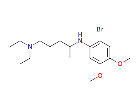 Molecular Structure of 66910-68-7 (2-Bromo-4,5-dimethoxy-N-[1-methyl-4-diethylaminobutyl]aniline)