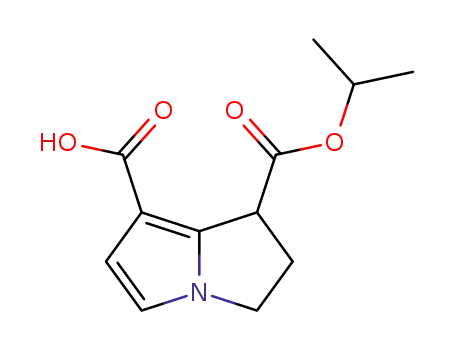 Molecular Structure of 66635-70-9 (1H-Pyrrolizine-1,7-dicarboxylic acid, 2,3-dihydro-, 1-(1-methylethyl)
ester)