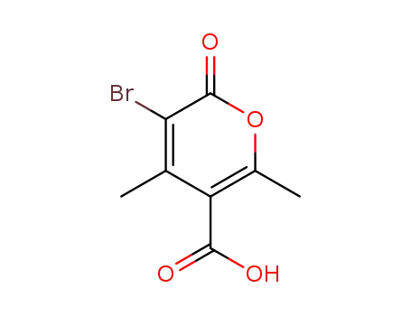 5-bromo-2,4-dimethyl-6-oxo-6<i>H</i>-pyran-3-carboxylic acid