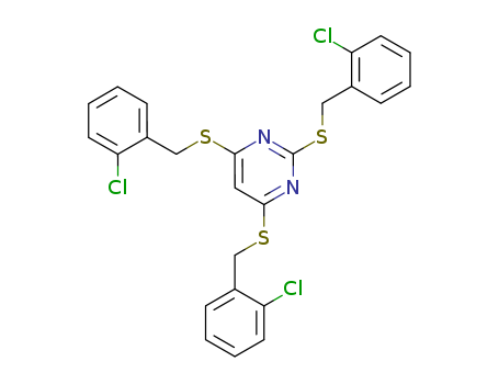 Pyrimidine,2,4,6-tris[[(2-chlorophenyl)methyl]thio]-