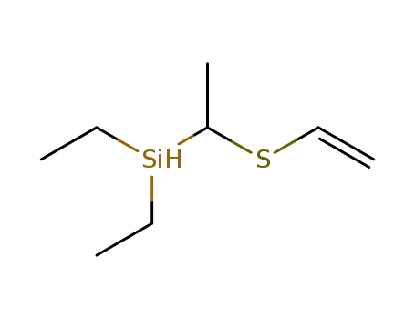 Molecular Structure of 59405-92-4 (Silane, [1-(ethenylthio)ethyl]diethyl-)