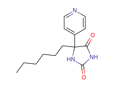 2,4-Imidazolidinedione,5-hexyl-5-(4-pyridinyl)-