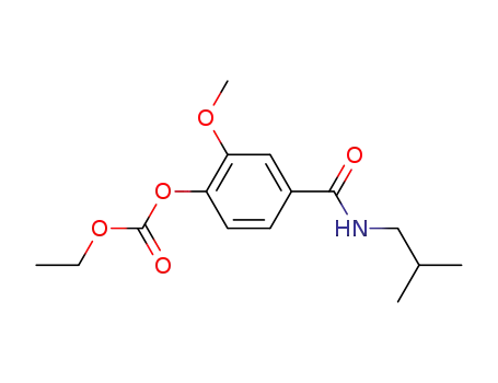 Molecular Structure of 7143-97-7 (ethyl 2-methoxy-4-[(2-methylpropyl)carbamoyl]phenyl carbonate)