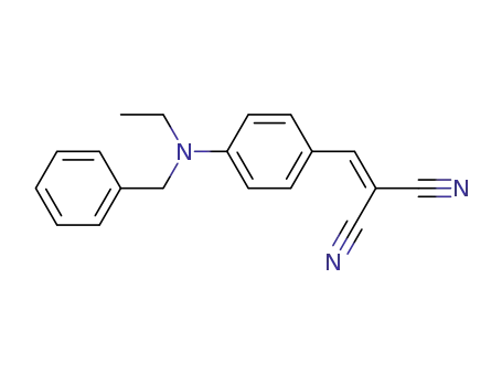 Molecular Structure of 73268-91-4 ([[4-[Ethyl(phenylmethyl)amino]phenyl]methylene]propanedinitrile)