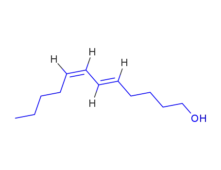 Molecular Structure of 72922-18-0 ((5E,7Z)-5,7-Dodecadien-1-ol)