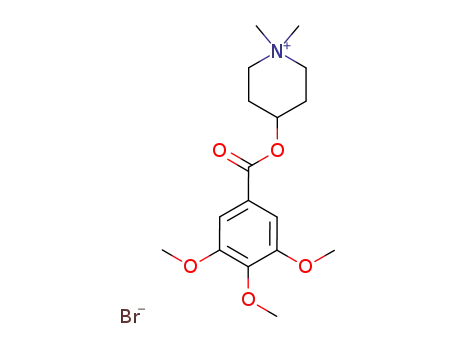 Molecular Structure of 73771-89-8 ((1,1-dimethyl-3,4,5,6-tetrahydro-2H-pyridin-4-yl) 3,4,5-trimethoxybenz oate bromide)