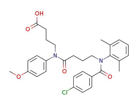 4-[N-[4-(N-(4-chlorobenzoyl)-2,6-dimethylanilino)butanoyl]-4-methoxyanilino]butanoic acid