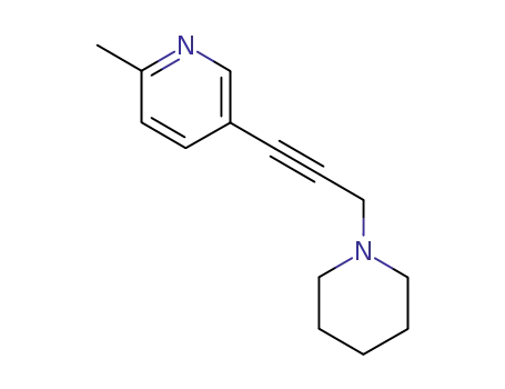 Molecular Structure of 73771-10-5 (5-(3-Piperidino-1-propynyl)-2-methylpyridine)