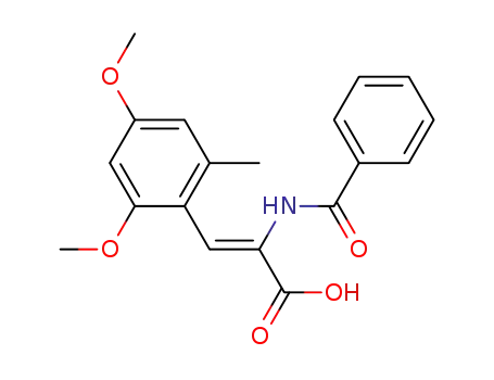 Molecular Structure of 7149-88-4 (2-(benzoylamino)-3-(2,4-dimethoxy-6-methylphenyl)prop-2-enoic acid)