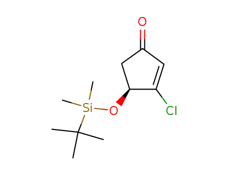 2-Cyclopenten-1-one, 3-chloro-4-[[(1,1-dimethylethyl)dimethylsilyl]oxy]-,
(S)-