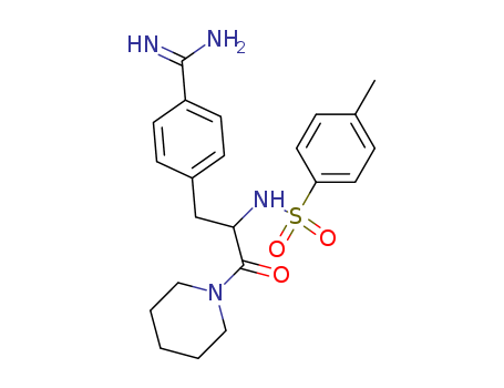 Piperidine, 1-(3-(4-(aminoiminomethyl)phenyl)-2-(((4-methylphenyl)sulfonyl)amino)-1-oxopropyl)-, (+-)-