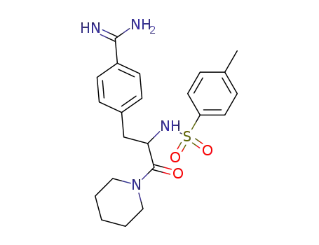 Molecular Structure of 73438-62-7 (4-[2-{[(4-methylphenyl)sulfonyl]amino}-3-oxo-3-(piperidin-1-yl)propyl]benzenecarboximidamide)