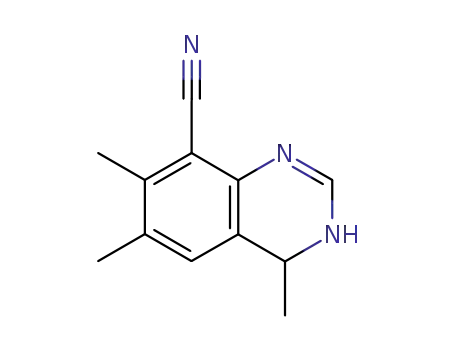 Molecular Structure of 73318-20-4 (4,6,7-trimethyl-1,4-dihydroquinazoline-8-carbonitrile)