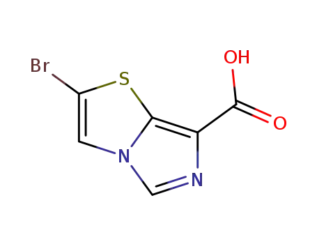 Molecular Structure of 901122-45-0 (2-bromoimidazo[5,1-b]thiazole-7-carboxylic acid)