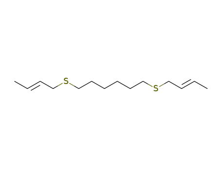 Molecular Structure of 7142-83-8 (1-[(2E)-but-2-en-1-ylsulfanyl]-6-[(2Z)-but-2-en-1-ylsulfanyl]hexane)