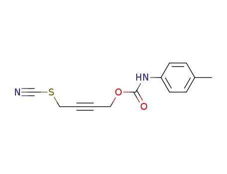 Molecular Structure of 73623-22-0 (4-Methylcarbanilic acid 4-thiocyanato-2-butynyl ester)
