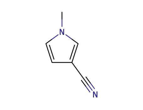 Molecular Structure of 7126-46-7 (1H-PYRROLE-3-CARBONITRILE, 1-METHYL-)