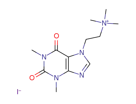 Molecular Structure of 7145-94-0 (2-(1,3-dimethyl-2,6-dioxo-1,2,3,6-tetrahydro-7H-purin-7-yl)-N,N,N-trimethylethanaminium)