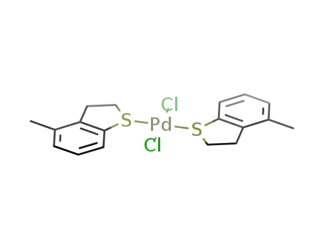 trans-dichlorobis(2,3-dihydro-4-methylbenzo{b}thiophene)palladium(II)