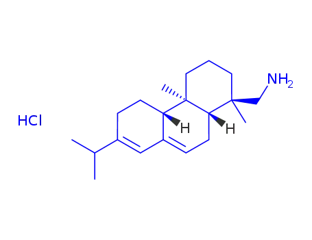 Molecular Structure of 71463-36-0 ([1R-(1alpha,4abeta,4balpha,10aalpha)]-1,2,3,4,4a,4b,5,6,10,10a-decahydro-7-isopropyl-1,4a-dimethylphenanthren-1-methylamine hydrochloride)