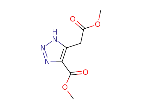 Molecular Structure of 73591-45-4 (Methyl 4<sup>(5)</sup>Methoxycarbonylmethyl-1,2,3-triazole-5<sup>(4)</sup>carboxylate)