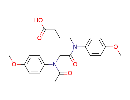 Molecular Structure of 71455-76-0 (N-(N-Acetyl-2-(p-anisidino)acetyl)-4-(p-anisidino)butyric acid)
