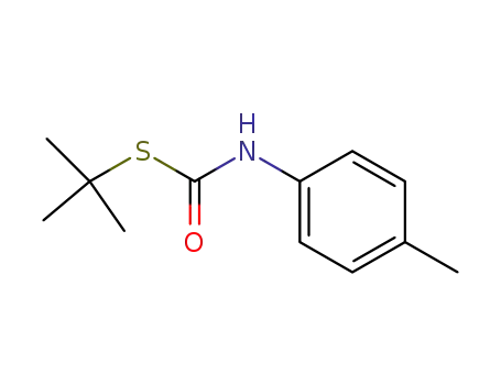 Molecular Structure of 63528-35-8 (Carbamothioic acid, (4-methylphenyl)-, S-(1,1-dimethylethyl) ester)
