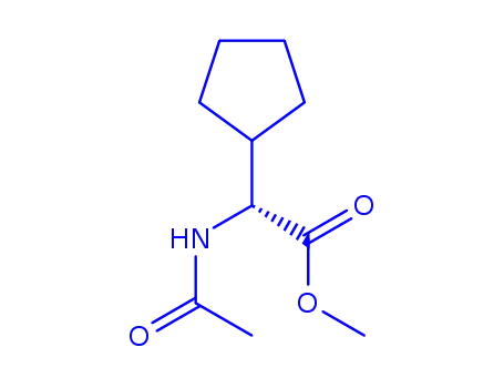 Molecular Structure of 735288-61-6 (Cyclopentaneacetic acid, -alpha--(acetylamino)-, methyl ester (9CI))