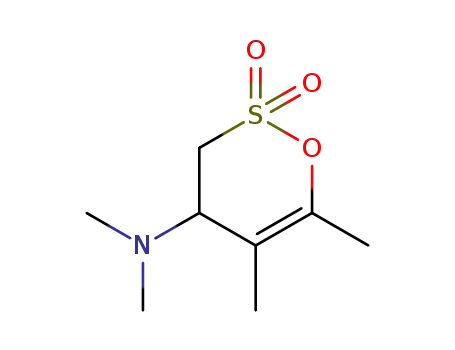 Molecular Structure of 73813-08-8 (N,N,5,6-tetramethyl-3,4-dihydro-1,2-oxathiin-4-amine 2,2-dioxide)