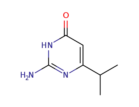 Molecular Structure of 73576-32-6 (2-AMINO-4-HYDROXY-6-ISOPROPYLPYRIMIDINE)