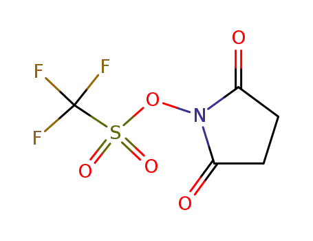 Molecular Structure of 34684-40-7 (2,5-Pyrrolidinedione, 1-[[(trifluoromethyl)sulfonyl]oxy]-)