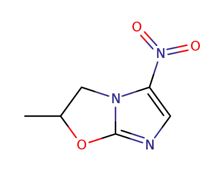 Molecular Structure of 73332-79-3 (2-Methyl-5-nitro-2,3-dihydro-imidazo[2,1-b]oxazole)
