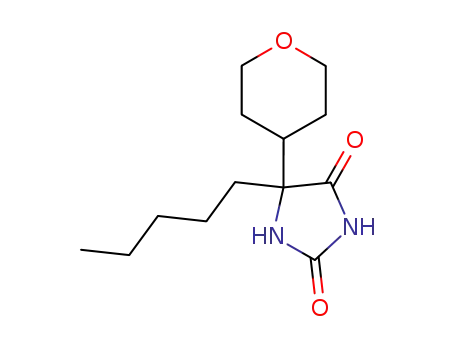 Molecular Structure of 7403-98-7 (5-pentyl-5-(tetrahydro-2H-pyran-4-yl)imidazolidine-2,4-dione)