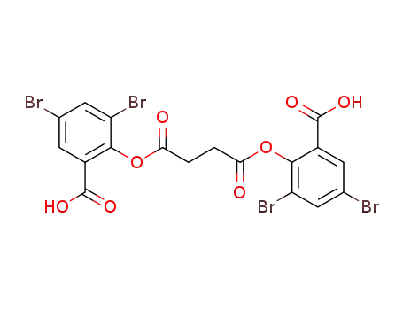 Molecular Structure of 71337-52-5 (BIS(3,5-DIBROMOSALICYL) SUCCINATE)
