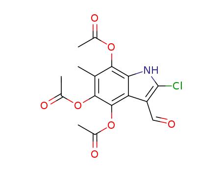 (4,7-diacetyloxy-2-chloro-3-formyl-6-methyl-1H-indol-5-yl) acetate