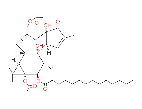 Tetradecanoic acid,(1aR,1bS,4aR,7aS,7bS,8R,9R,9aS)-9a-(acetyloxy)-3-[(acetyloxy)methyl]-1a,1b,4,4a,5,7a,7b,8,9,9a-decahydro-4a,7b-dihydroxy-1,1,6,8-tetramethyl-5-oxo-1H-cyclopropa[3,4]benz[1,2-e]azule