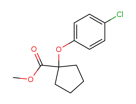 Molecular Structure of 71404-09-6 (1-(p-Chlorophenoxy)cyclopentanecarboxylic acid, methyl ester)