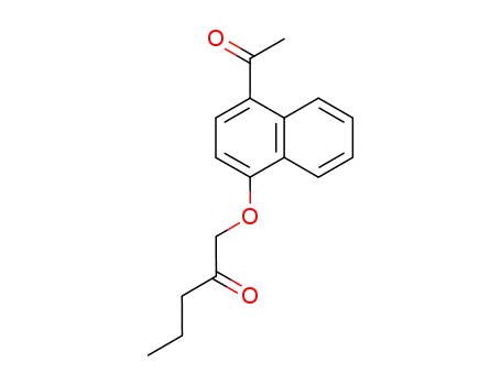 Molecular Structure of 73663-72-6 (1-(4-Acetyl-1-naphtyloxy)-2-pentanone)