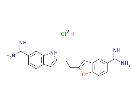 1H-Indole-6-carboximidamide,
2-[2-[5-(aminoiminomethyl)-2-benzofuranyl]ethyl]-, dihydrochloride