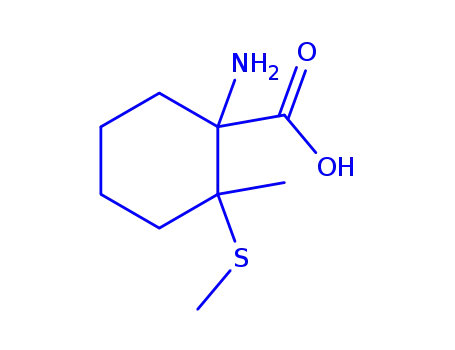 Molecular Structure of 73371-95-6 (Cyclohexanecarboxylic acid, 1-amino-2-methyl-2-(methylthio)-, cis- (9CI))