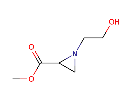 Molecular Structure of 71331-22-1 (2-Aziridinecarboxylicacid,1-(2-hydroxyethyl)-,methylester(9CI))