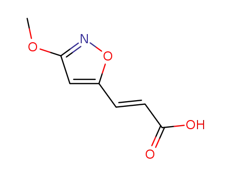 Molecular Structure of 71366-29-5 ((E)-3-methoxyisoxazol-5-ylpropenoic acid)